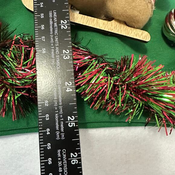 Ugly Christmas Sweater Coca Cola Coke LIGHTS UP Tinsel Party Winner Size Medium - Picture 5 of 5